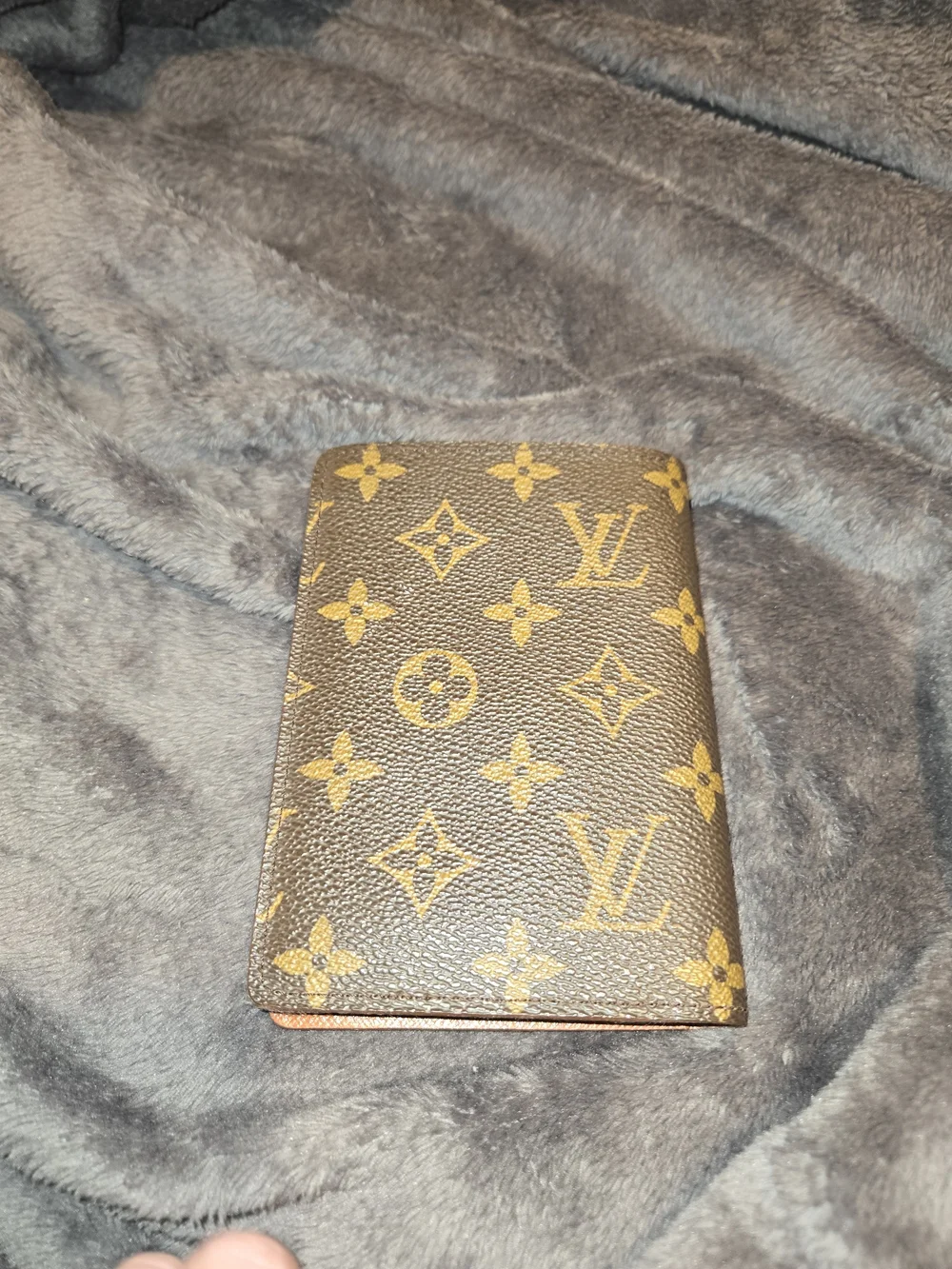 Louis Vuitton Brown and Gold Monogram Passport Sleeve